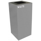 WITT GeoCube Square Recycling Receptacle w/ Square Opening - 32 gallon, Slate